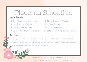 eat your placenta Blissful Birthing Placenta Smoothie